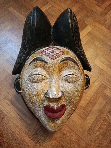 Masque africain bois peint - africain,