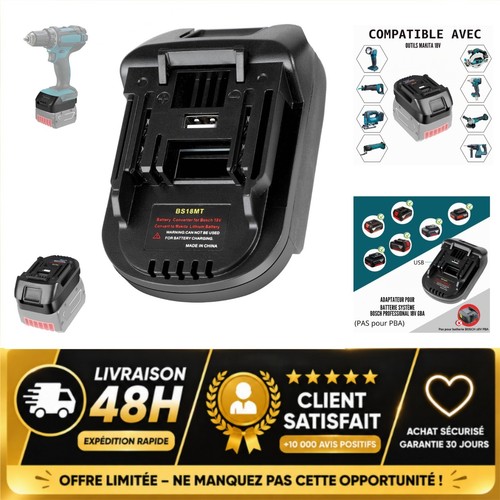 Adaptateur batterie bosch 18v - adaptateur,