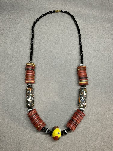 Collier africain perles - collier,