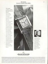 Jaeger-LeCoultre Publicité 1 Page 1987 Originale MONTRE REVERSO 7H