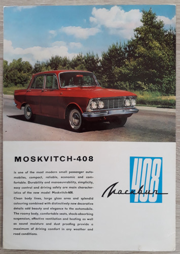 Moskvitch 408 saloon brochure - moskvitch,