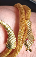 bracelet serpent metal doré
