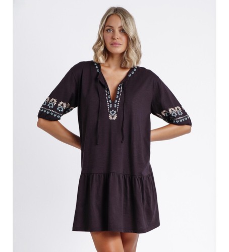Robe marron style - , oriental