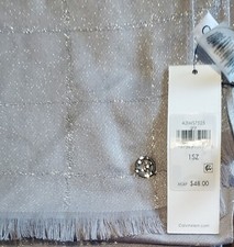 Calvin Klein Women's Metallic Plaid Windowpane Wrap