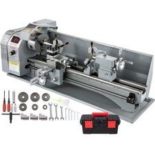 Uimoso Tour à métaux de précision 220 x 750 mm, mini tour à bois 1100W, 2250 RPM