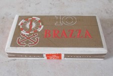 Old tobacco cardboard box 10 small cigars BRAZZA France vintage vtg