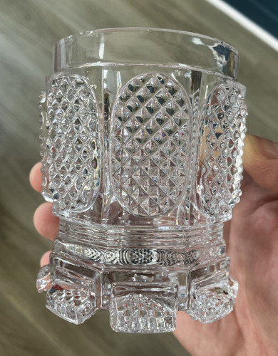 Ancien gobelet verre moulé - gobelet,