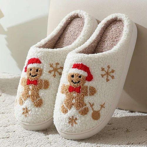 Pantoufles noël pain - pantoufles,