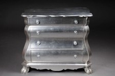 Moderne Designer Baroque Commode, Blatt-Silber D-Sam-310