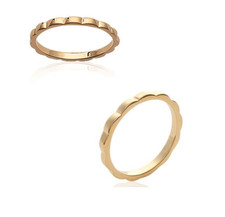 Bague Alliance Ondulée En