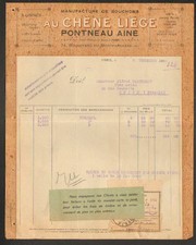 PARIS (XIV°) FACTORY in SOUSTONS & LEON (40) of BOUCHON LIEGE "PONTNEAU Ainé" 1926