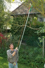 Coupe branche arbre jardin manche télescopique scie avec Câble 260 cm x 3 cm Ø 