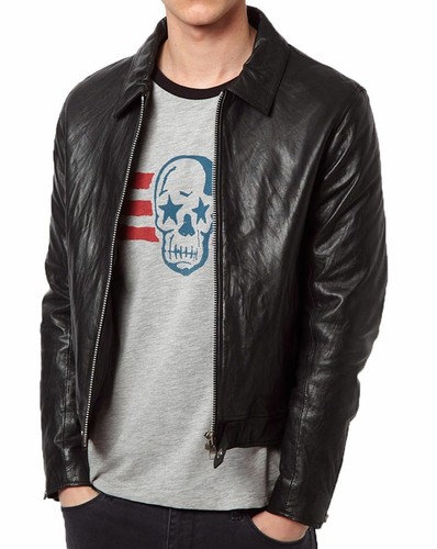 Blouson moto classique homme