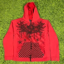 Vintage Darkstar Skateboards AOP Zip Up Hoodie y2k Size M Jesse Pinkman Style
