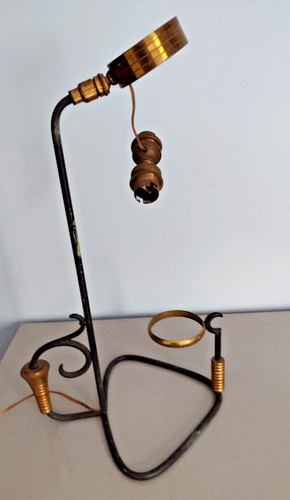 Pied lampe noir fer forgé - pied,