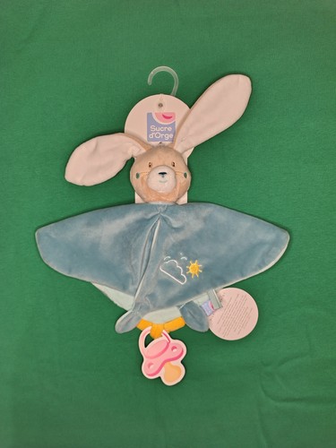 Doudou plat rond - plat, lapin