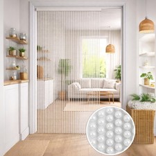 Rideau métallique avec perles