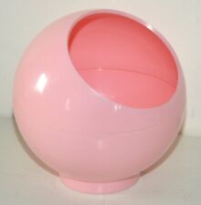 Boite rangement pot à coton bijoux boule rose YVES ROCHER Space Age vintage