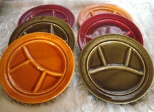 Lot 6 Assiettes À Fondue Signées Keller Guerin KG Luneville 3 couleurs