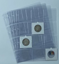 LOT DE 20 FEUILLES FORMAT A4 12 CASES POUR VOS PIECES DE MONNAIE GRAND FORMAT