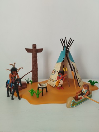 Playmobil campement indien - campement,