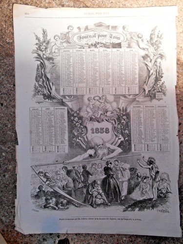 Vieux papier calendrier - calendrier, ancien