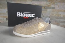 Blauer USA 36 Chaussures à Lacets Baskets Bowling Beige Or Neuf Autrefois