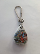 LE PERIGORD Drawing LA GAVEUSE D' OIE Region Keychain Vintage 80'