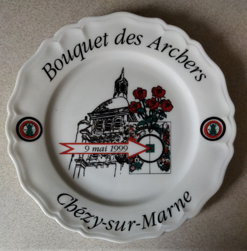 Assiette tir arc bouquet - l'arc,