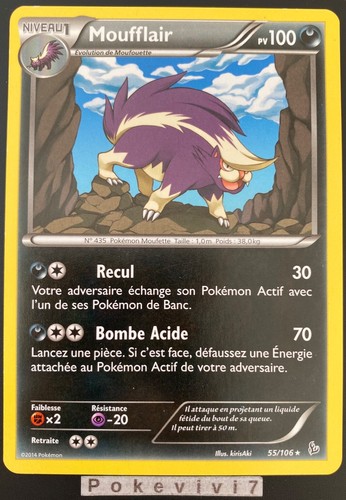 Carte pokemon moufflair 106 - carte,