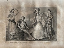 ENGRAVING "INDIA WOMAN OF RAJAH - BAYADERE - FAVORITE OF THE GREAT MOGOL - BURMESE"