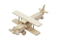 Avion bois jouet enfant 28cm bois de hêtre