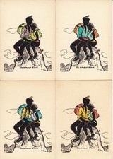 Lot 4 cartes postales HUMOUR