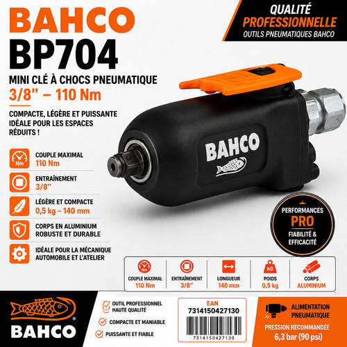 Bahco bp704 mini - clé, à
