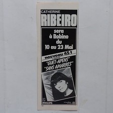 80's CATHERINE RIBEIRO Bobino 9X24 Rock Magazine Press Ad