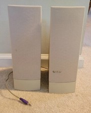 Pair of High End Infinity AF Ivory Computer Speakers PN 36L9126 - FREE SHIPPING
