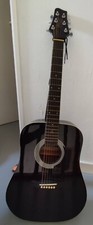 Guitare Acoustique + Pied + House + Capodastre | STAGG | SW201 3/4 BK Noire