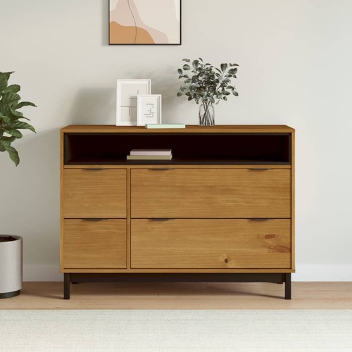 Commode flam 110x40x80 bois - flam,