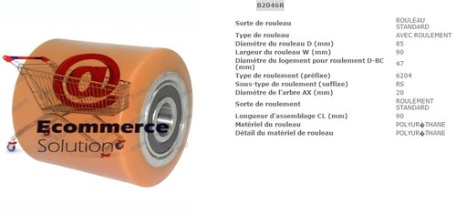 Galet roue porteur - galet, simple