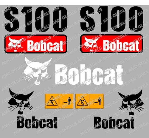Bobcat s100 mini - bobcat, décalque