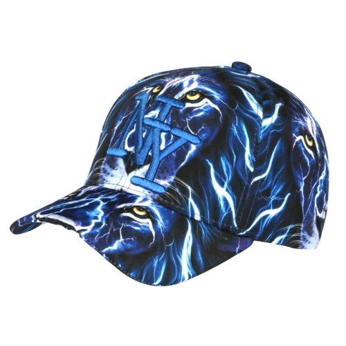 Casquette lion noir bleu - casquette,