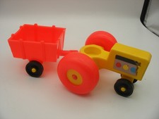 Vintage fisher price little Family play people TRACTEUR + Remorque