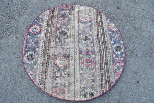 Tapis rond turc vintage x - tapis,