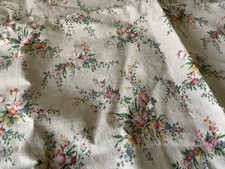 Ancien tissu  fleuri Vintage