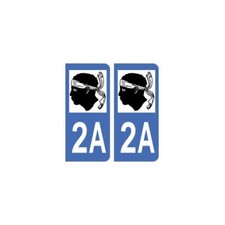 2A Corse autocollant plaque