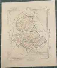 carte geo. ancienne 1832 département de la HAUTE VIENNE