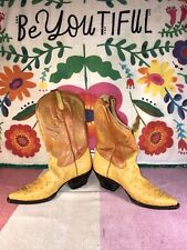 RARE  Cuadra Ostrich Leather Men's Vintage Cowboy Boots Size 14 (fits Men’s 12)