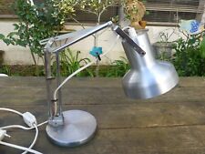 1960s Antique Brushed Aluminum Full Articulated Industrial Lamp