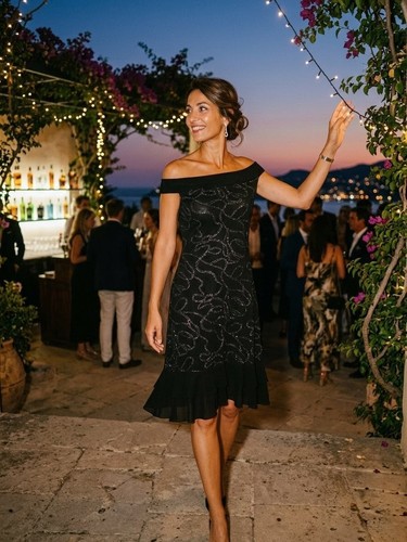 Robe soirée noire évasée - robe,