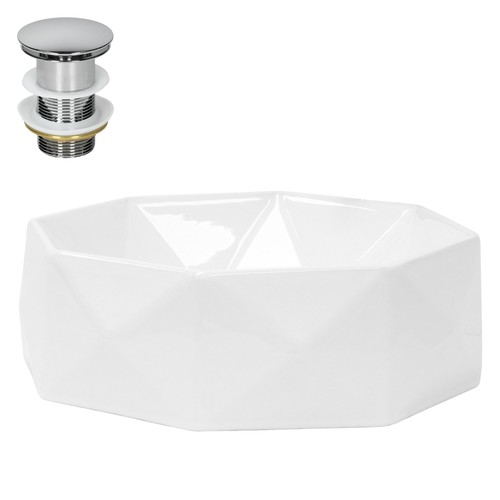 Vasque blanc lave - -mains, à